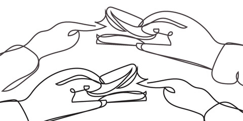 The doctor's hand puts an oximeter on the patient's finger. Measuring blood oxygen saturation levels. An important medical indicator. Vector illustration