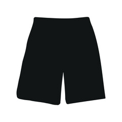 Vector hand drawn sketch doodle shorts silhouette isolated on white background