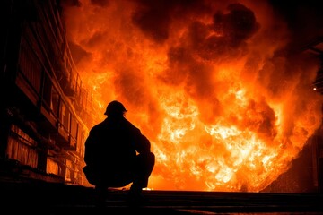 fire in the fireplace