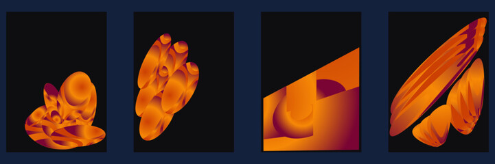 Fototapeta premium Vibrant Abstract Gradient Background Set for Posters, Banners, and Digital Designs