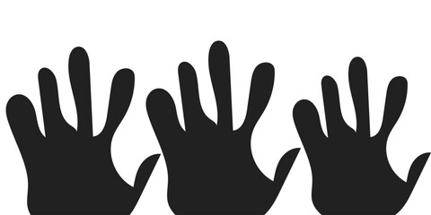Hand isolated on white background. vector illustration