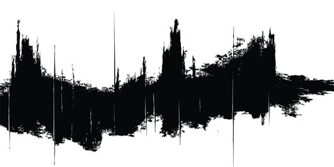 Vector Brush Grunge Texture with Rough Black Scratches and Splatter – Distressed Abstract Background for Posters, Flyers & Edgy Designs