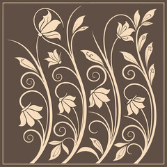 Seamless floral pattern with vintage flower design, a decorative vector illustration of nature's ornate beauty
