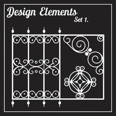 Golden floral swirl vintage vector design elements, ornaments, frames, and borders