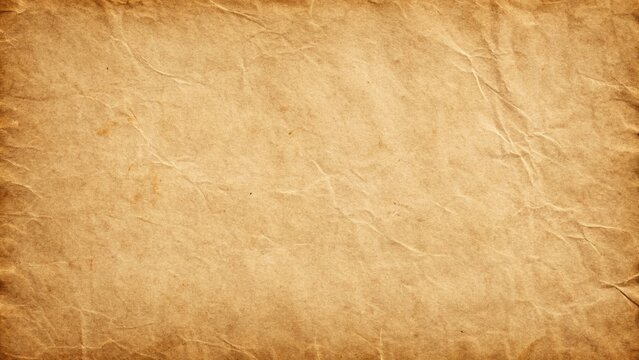 Aged and wrinkled brown paper texture with subtle stains and creases - Powered by Adobe
