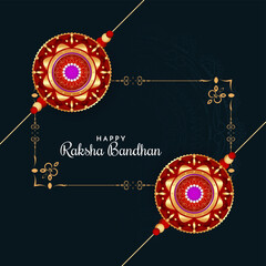 Beautiful Happy Raksha Bandhan cultural festival Indian card