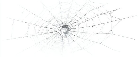 Obraz premium The Intricate Beauty of a Web with Water Drops.