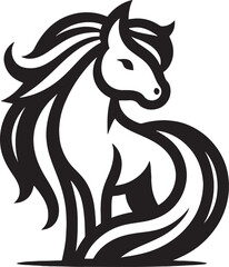 Fototapeta premium Horse head logo design vector template. Horse head logo design