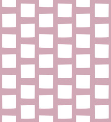Vector seamless pattern of hand drawn sketch doodle square isolated on pink background