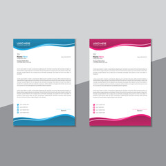 Simple Professional Letterhead Design Template. Modern Creative Letterhead Design