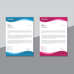 Simple Professional Letterhead Design Template. Modern Creative Letterhead Design