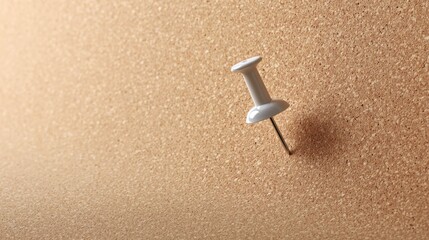 A single note pinned to a corkboard, featuring a textured paper design and subtle shadows for a clean look.
