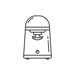 Thin Line Icon of an Ice Cream Maker for Homemade Desserts