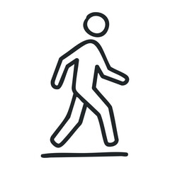 Simple outline of dancing figure with elegant lines and gesture. Hand drawn vector illustration