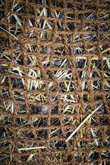 erosion control blankets overlapped with copy space. landscaping and construction background or banner
