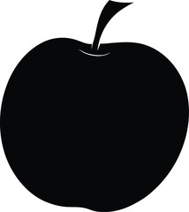 apple silhouette on white background