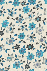 Obraz premium Floral Printed Button-Down Cotton Top