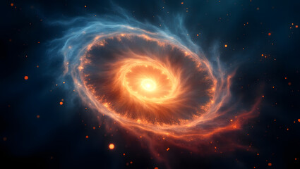 Obraz premium fiery explosion in space