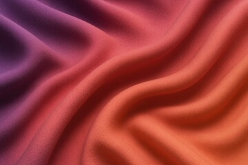 Obraz premium Wavy Cloth Close-Up | Purple and Coral Gradient Fabric Texture