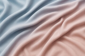 Fototapeta premium Organic Fabric Folds | Light Blue and Blush Gradient Texture