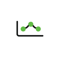 Minimalist Green Data Icon - Clean Clipart for Analytics & Tech 