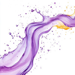 Light purple wave with transparent hues and vibrant splashes. Generative AI