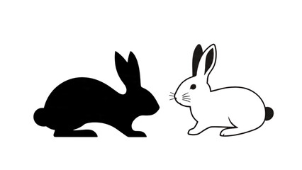 Obraz premium vector illustration of a rabbit