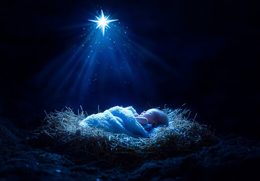 Star of Bethlehem nativity scene