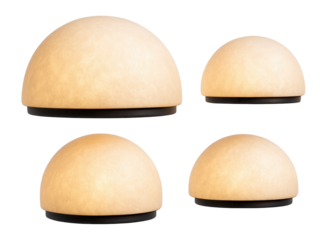Large, dome-shaped glowing stones for commercial landscaping, providing an eye-catching feature in a public park.