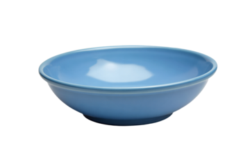 a blue bowl on a white background