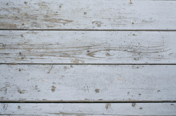 Close Up of Aged and Weathered Wood Deck Planks