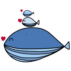 Whales mon and child