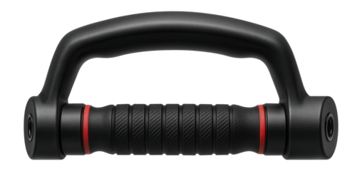 Rubberized carry handle with ergonomic grip for heavy equipment cases