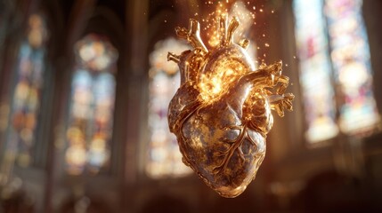 Realistic Anatomic Heart Model with detailed structure and textured surface for educational use.