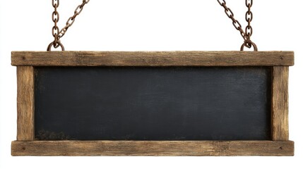 Rustic Hanging Blackboard Sign Empty Frame Vintage Wooden Classroom Decor.
