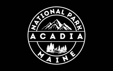 Acadia National Park Maine Moose Nature Hiking Outdoors t-shirt quotes svg design