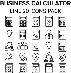 Business and Finance Icon Set in Modern Vector Style