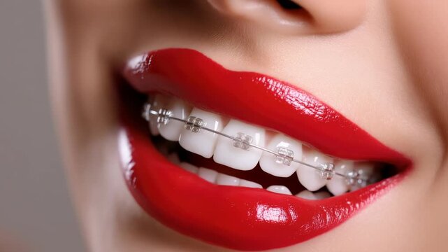 Smile structure: brace detail, tooth order, healthy form, arc position, enamel gloss, modern bite, neat flow, oral tone, balanced look, fresh curve, straight line, clean texture