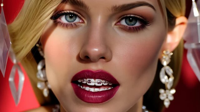 Brace focus: straight enamel, dental arc, healthy bite, smile care, modern alignment, oral shine, white polish, neat form, tooth clarity, soft curve, clean line, fresh tone