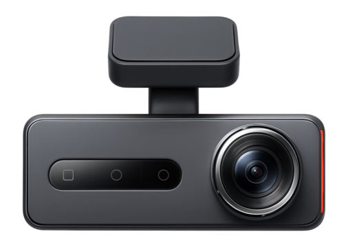 Ultra-slim dash cam with a magnetic mount and minimalistic button layout