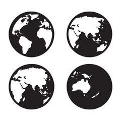 A 3D sphere illustration of the Earth with a global map showing continents like Europe, Asia, and America, symbolizing travel, business, and geography concepts