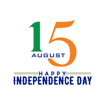 15 August happy Independence day of India vector illustration.