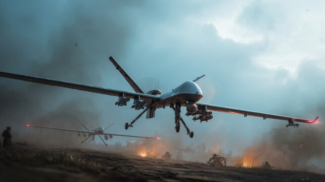 Advanced combat drones revolutionizing modern warfare with precision and efficiency