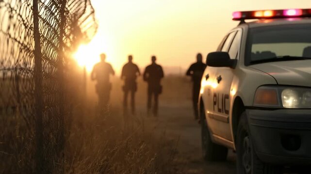 Border video: fence division, wire restriction, territory line, migration limit, exile zone, crossing denial, boundary symbol, captivity trace, emigration block, security emblem, refugee signal.