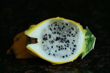 red and yellow dragon fruit,