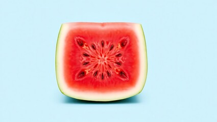 Droplets on Fresh Watermelon Slice: Juicy and Refreshing Summer Treat for National Watermelon Day
