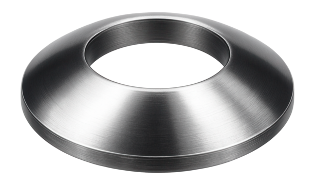 Belleville spring washer with a dome-shaped design, frequently used on a building site for load distribution.