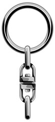 シンプルな回転カン付きリングキーホルダーのベクター素材イラスト(Simple Ring Keychain with Swivel Connector Vector Illustration)