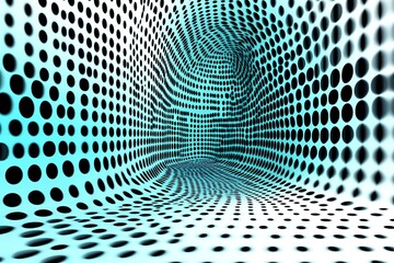 Dynamic Tunnel: An immersive abstract graphic featuring a captivating tunnel design composed of countless dots, creating a sense of movement, depth, and futuristic appeal. 
