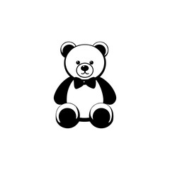 Obraz premium teddy bear symbol black isolated silhouette design